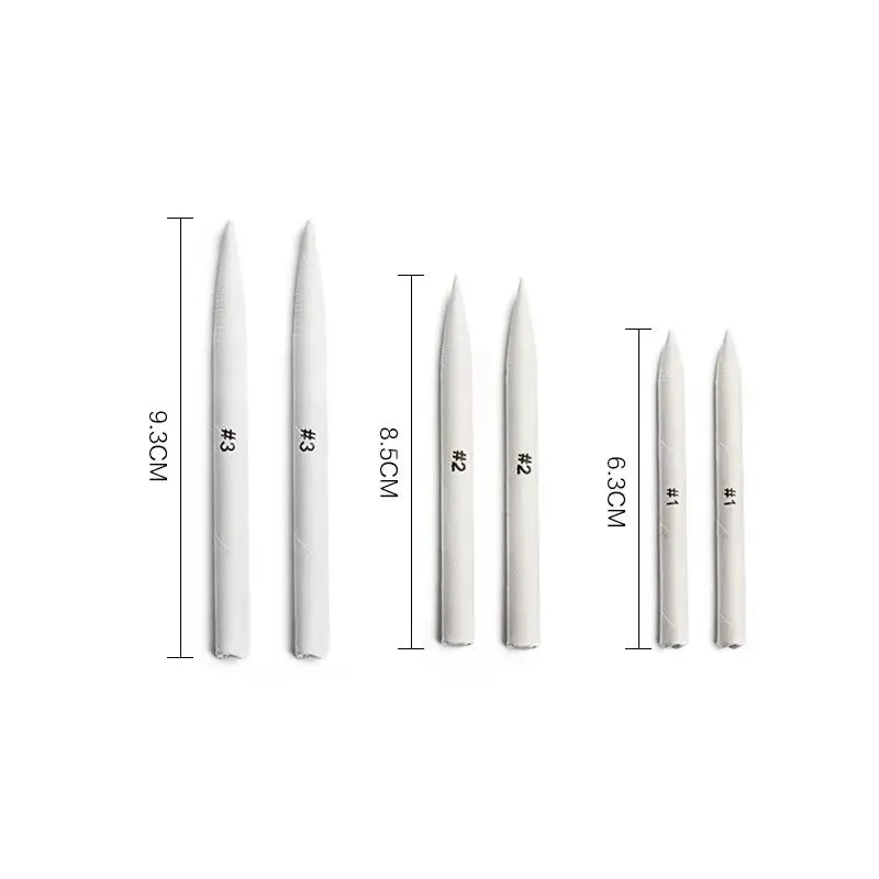 13 Piece Blending Stumps Tortillions Set with Sandpaper Sharpener for Charcoal Sketching