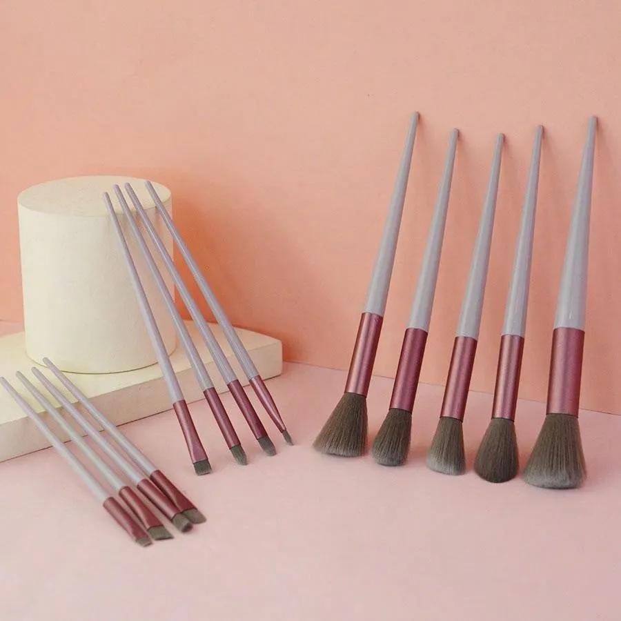 13pcs Soft Hair Makeup Brush Set For Eye Liner, Cosmetic Tool Kit
