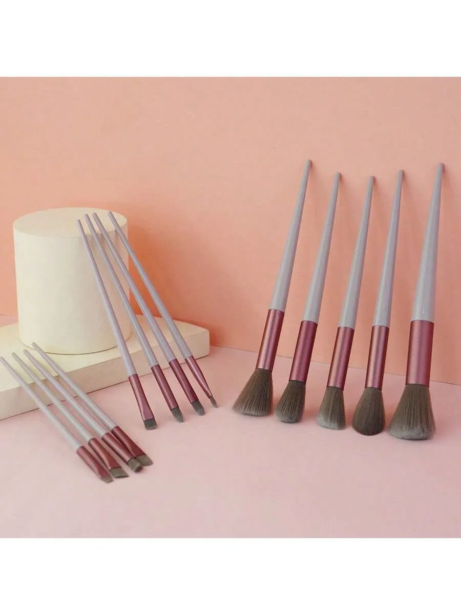13pcs Soft Hair Makeup Brush Set For Eye Liner, Cosmetic Tool Kit
