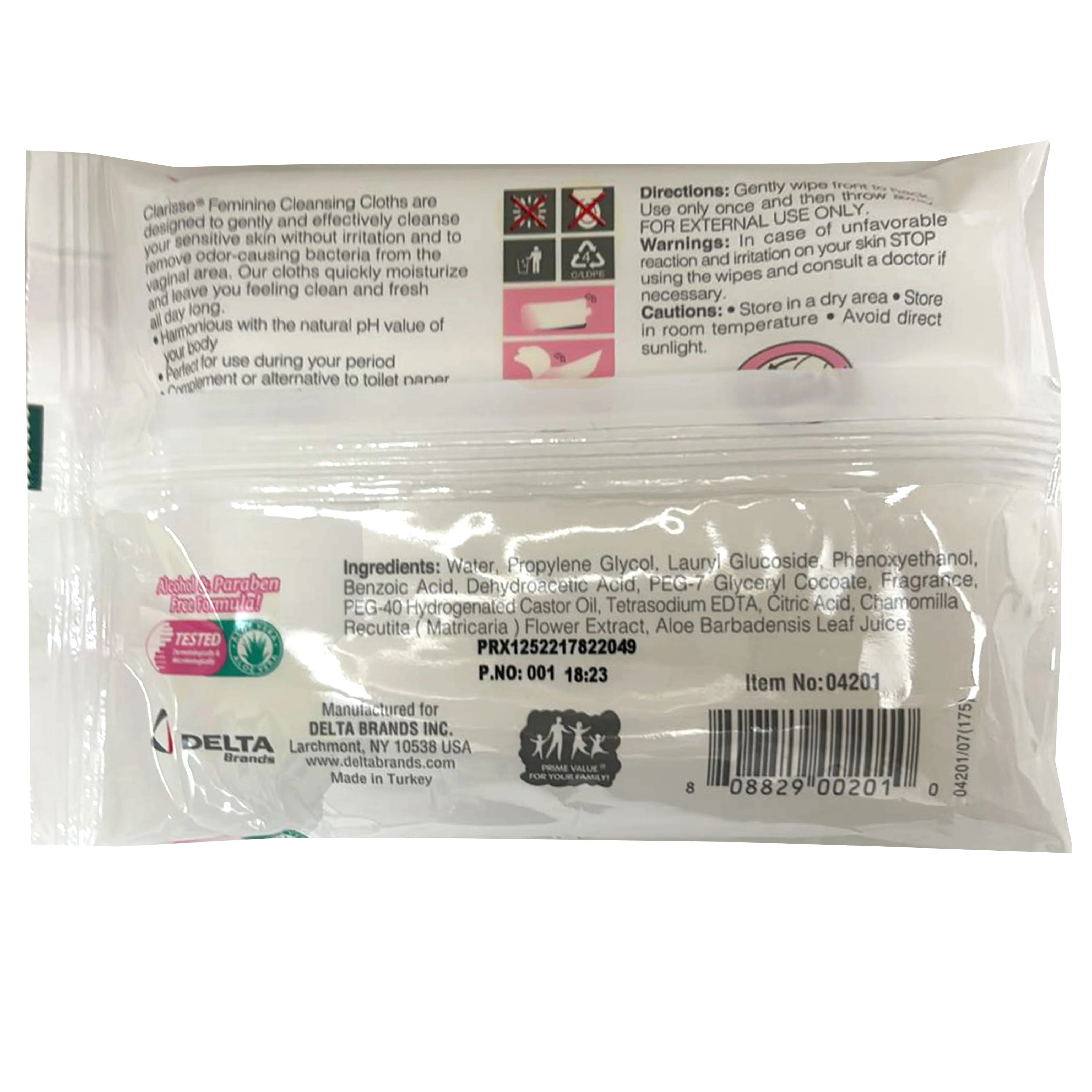 2 Packs Women's Feminine Cloths Cleansing Wipes Moist Towelette Hypoallergenic