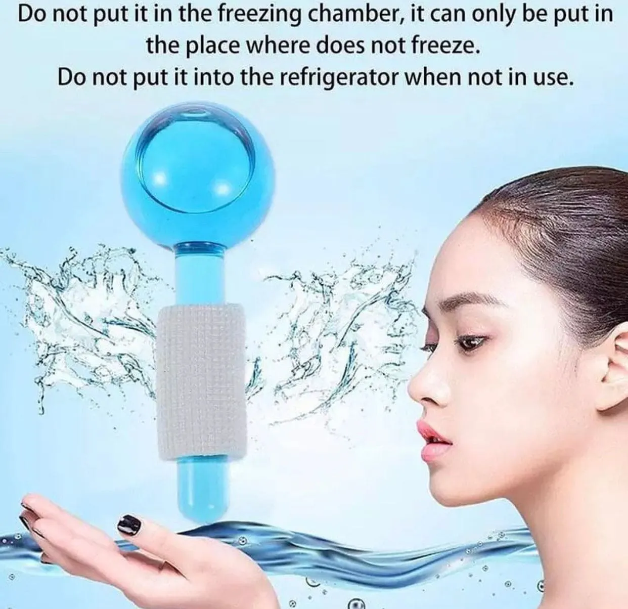2 Pcs Crystal Ice Hockey, Energy Face Eye Massaging Globes, Face Lifting Anti Wrinkles Ice Roller, Anti Aging Health And Skincare Tool