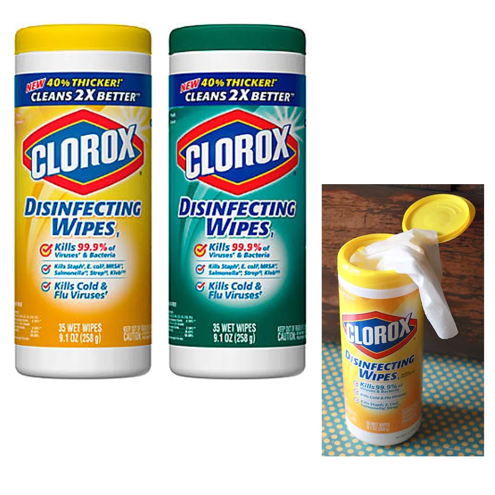 70 Count Clorox Disinfecting Wet Cleaning Wipes Citrus Fresh Scent Value Packs