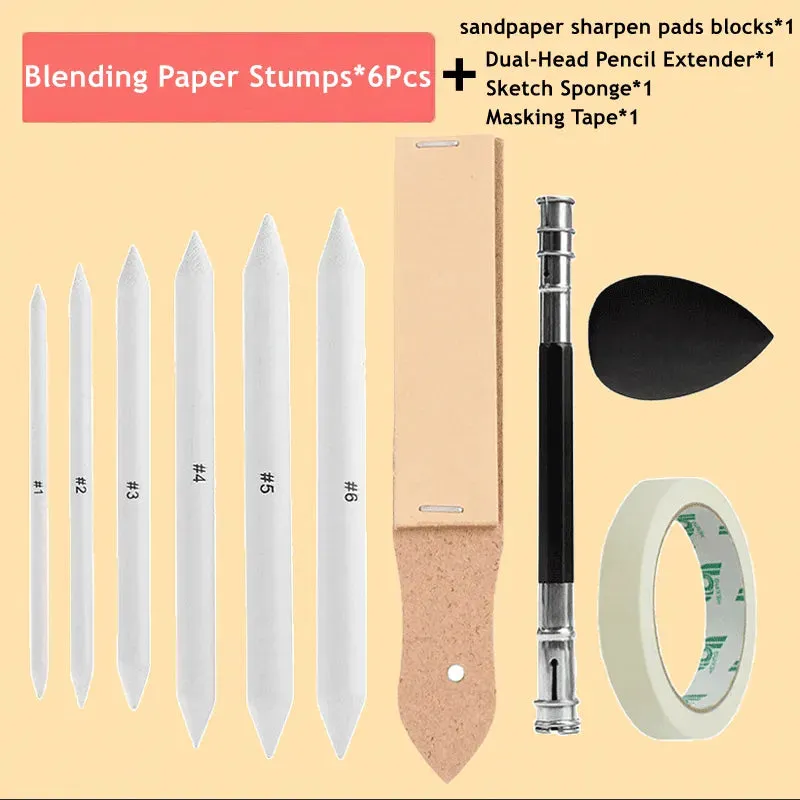 Art Blending Tools Set for Charcoal Sketching
