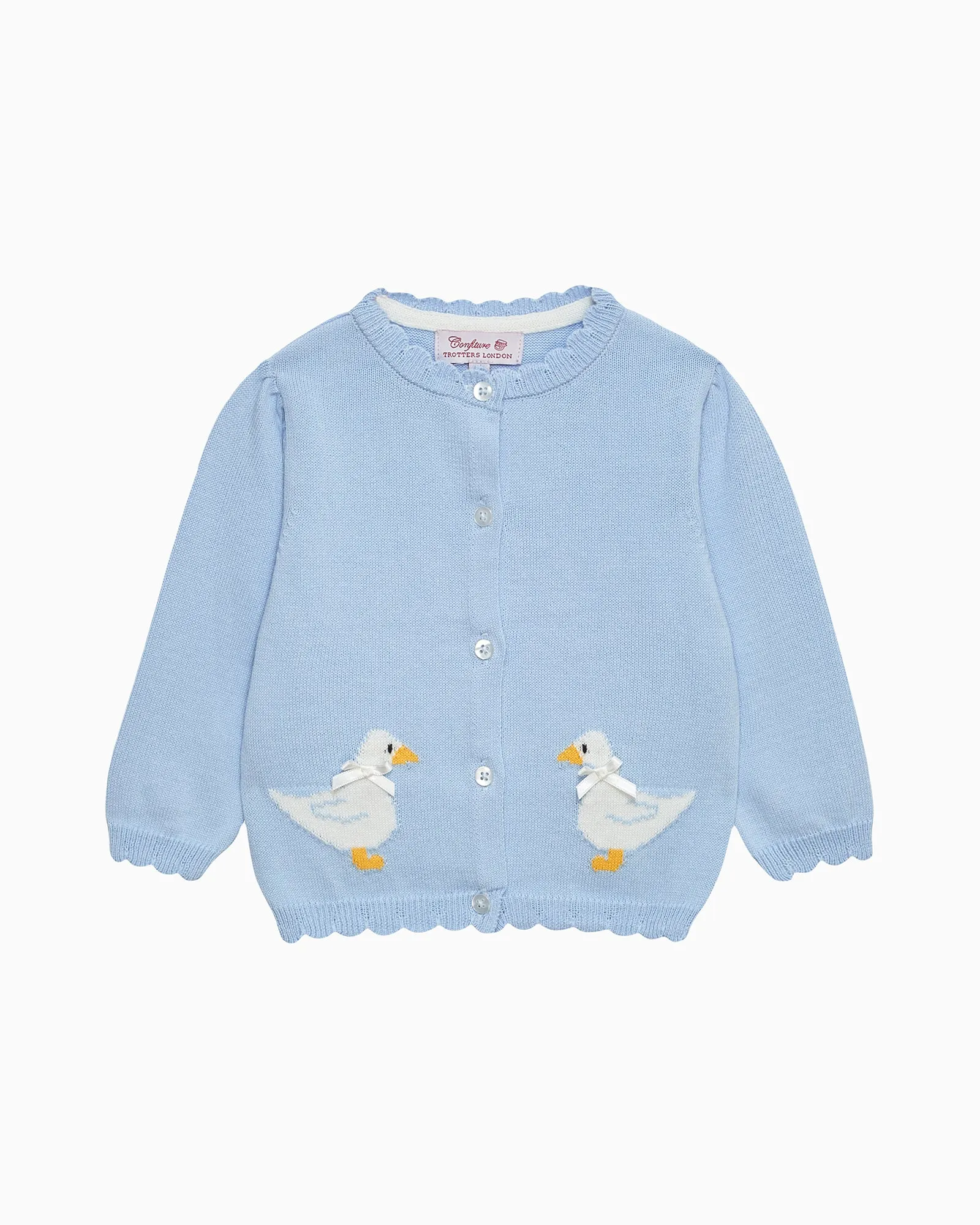Baby Duck Cardigan in Cornflower Blue