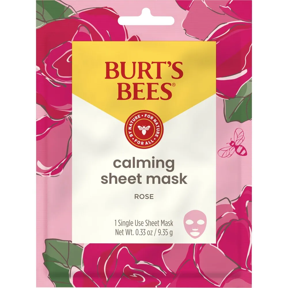 Burt's Bees Calming Sheet Mask With Rose