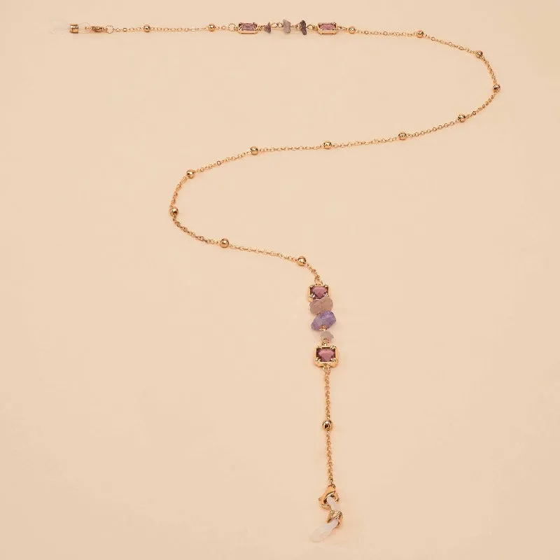 Delicate Amethyst Glasses Chain