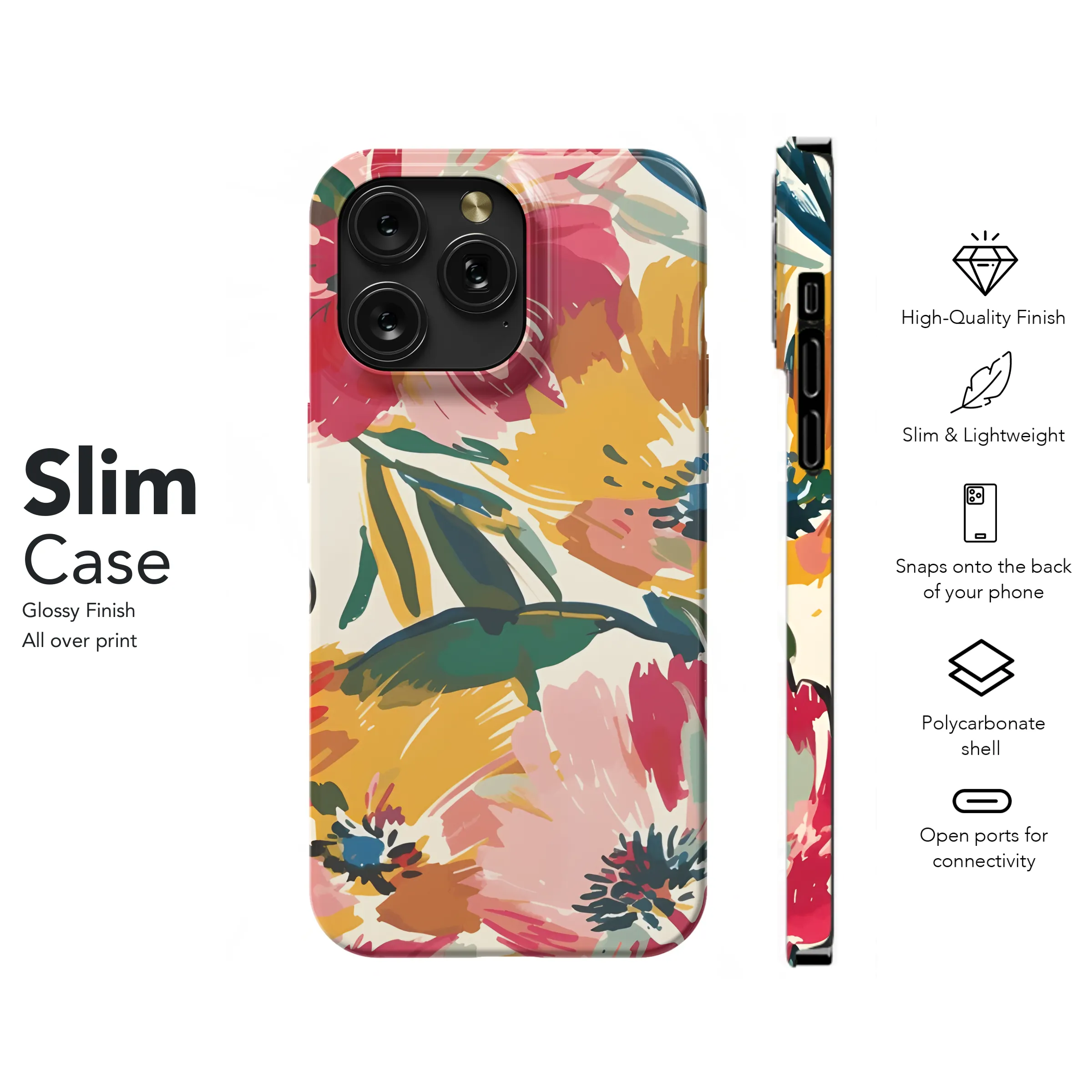 Floral abstract grunge pattern seamless Phone Case iPhone Samsung Cover Pixel 2434