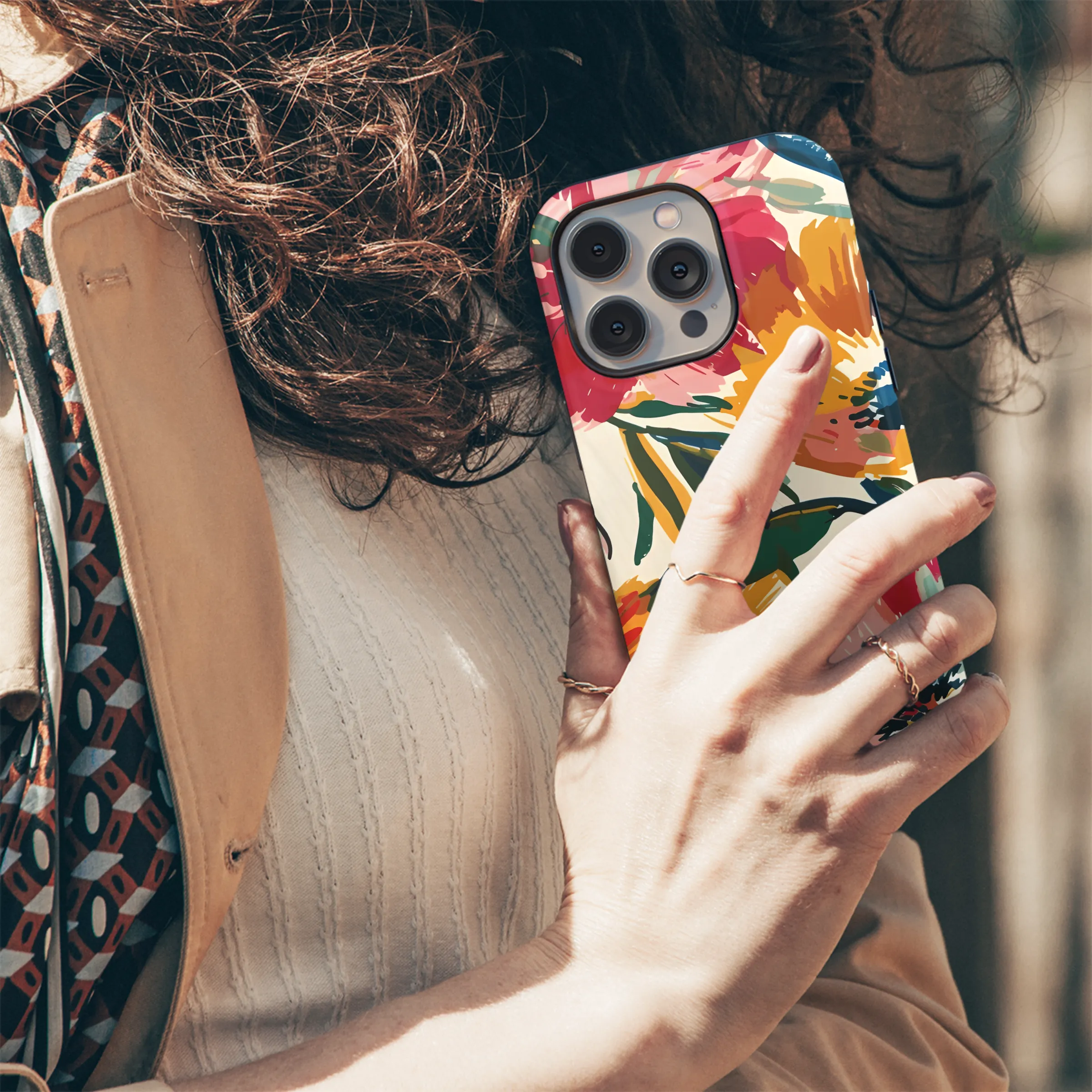 Floral abstract grunge pattern seamless Phone Case iPhone Samsung Cover Pixel 2434
