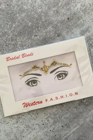 Golden Bindi Face Gems