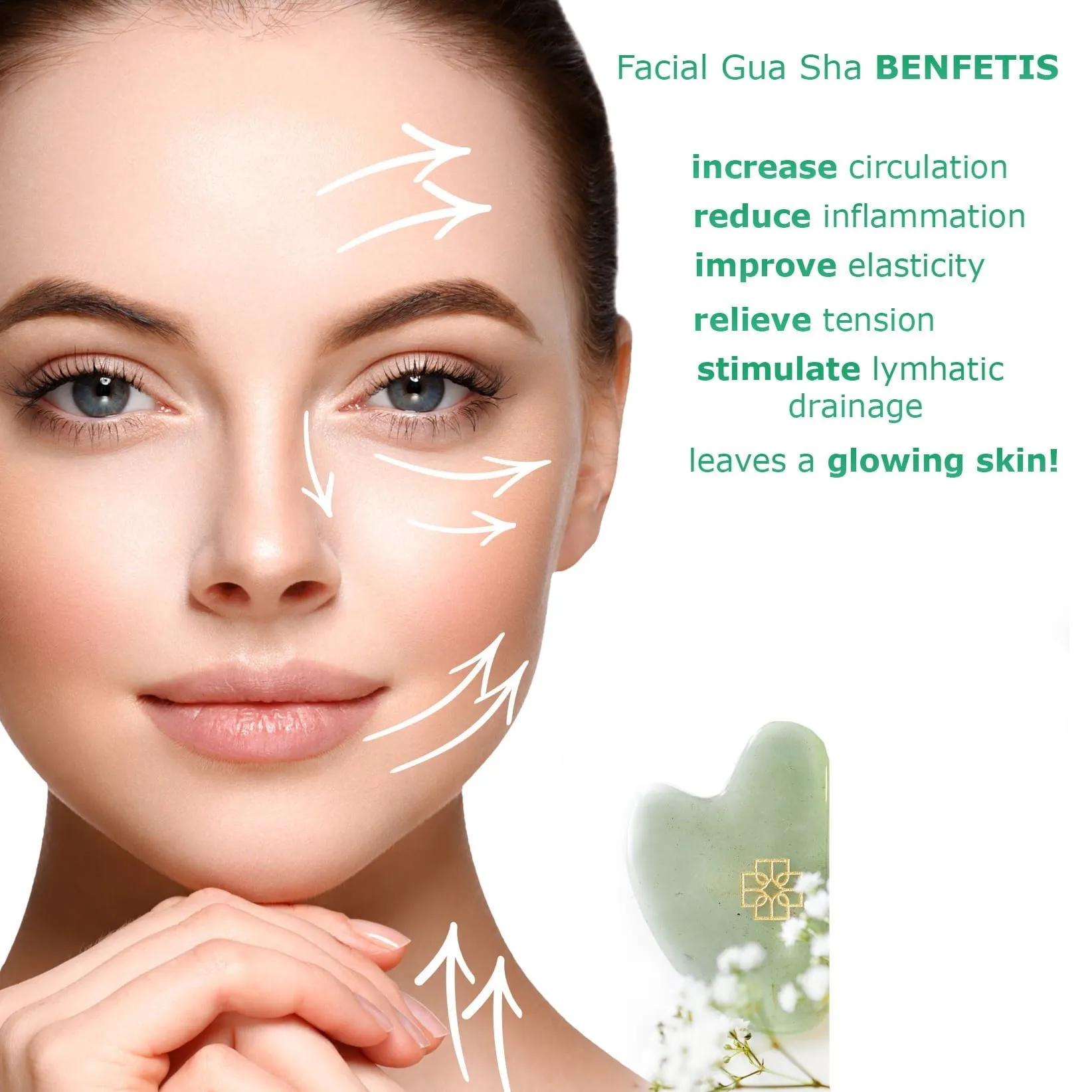 Jade Gua Sha Massage Stone