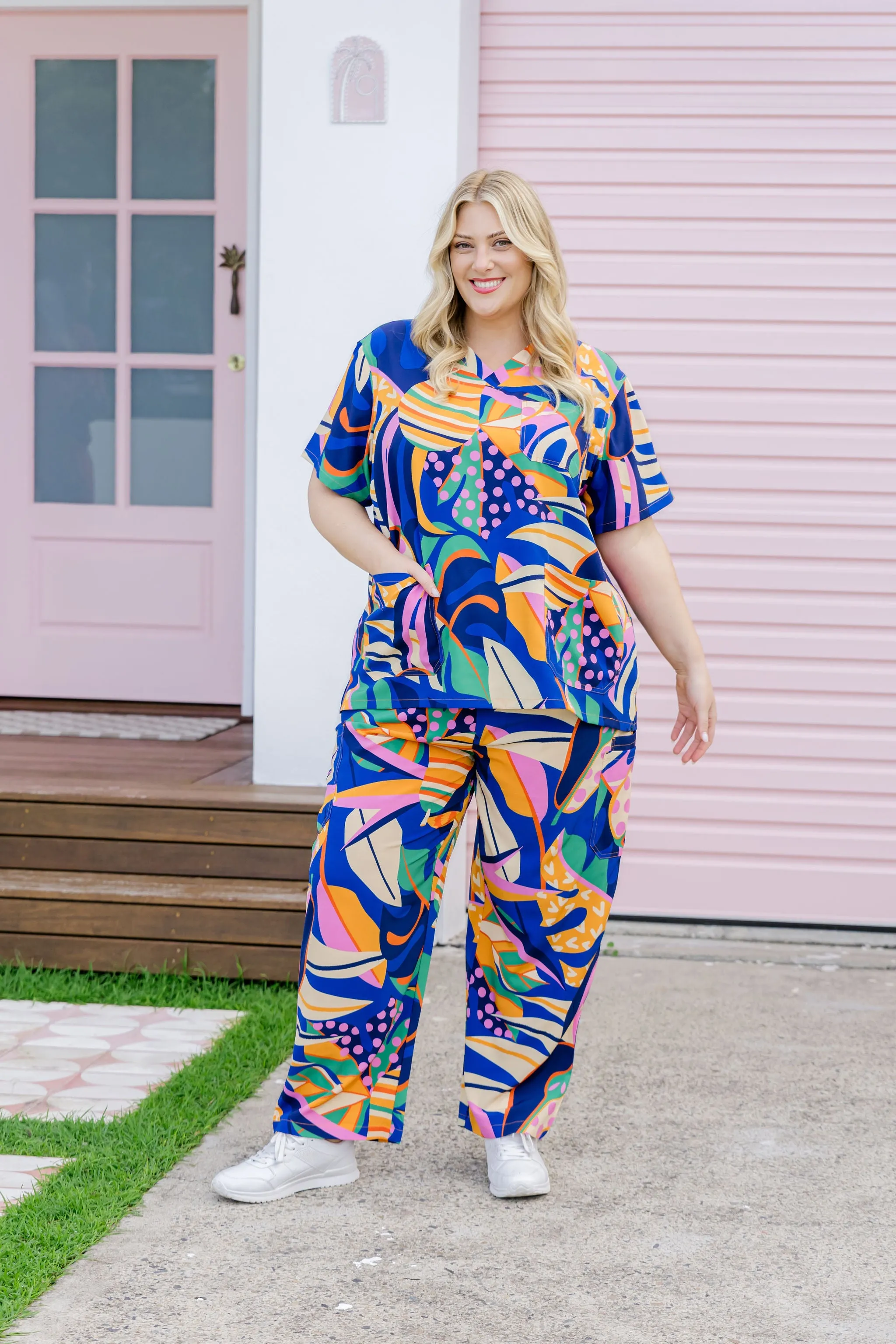 Jazz Scrubs in Abstract Jungle
