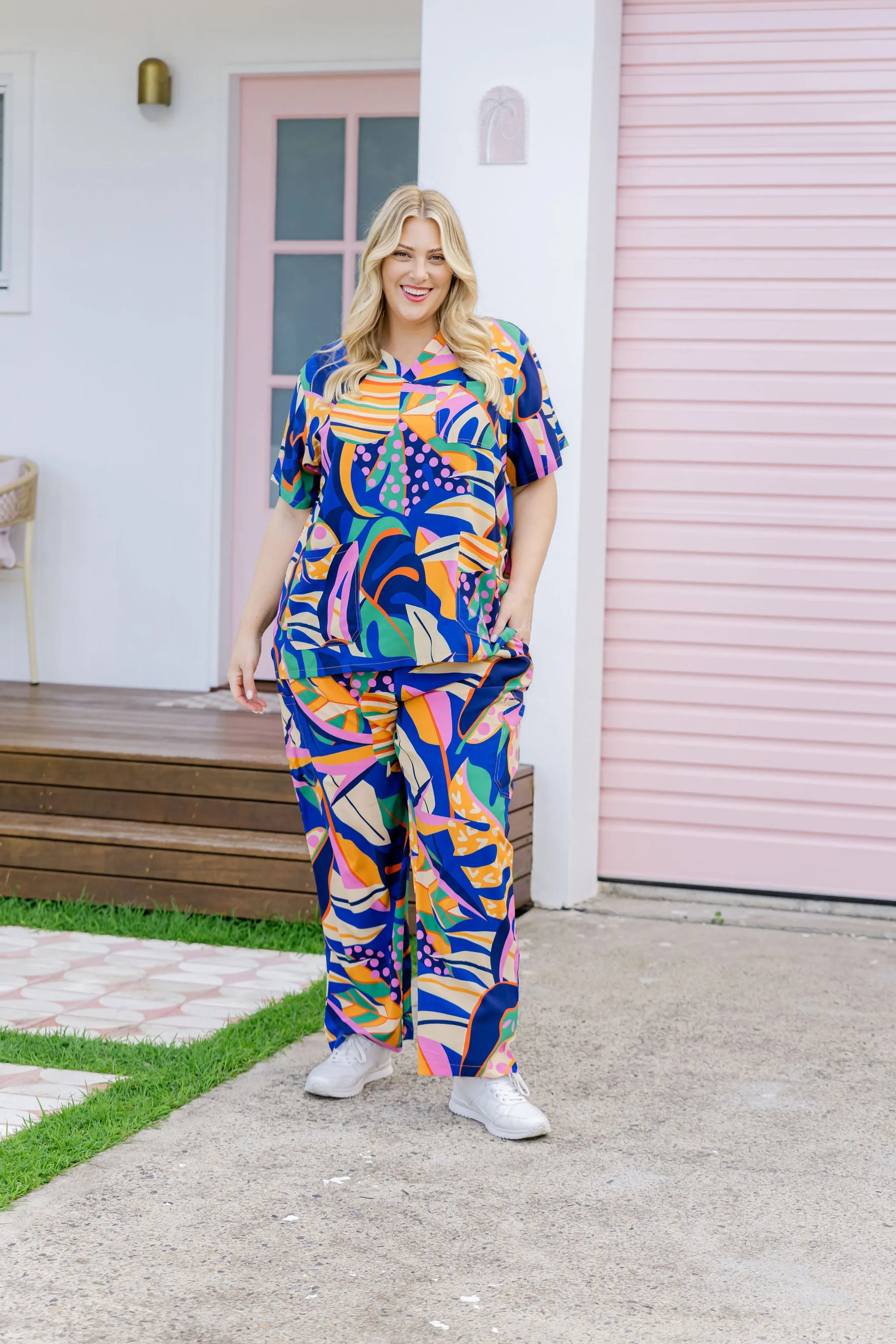 Jazz Scrubs in Abstract Jungle