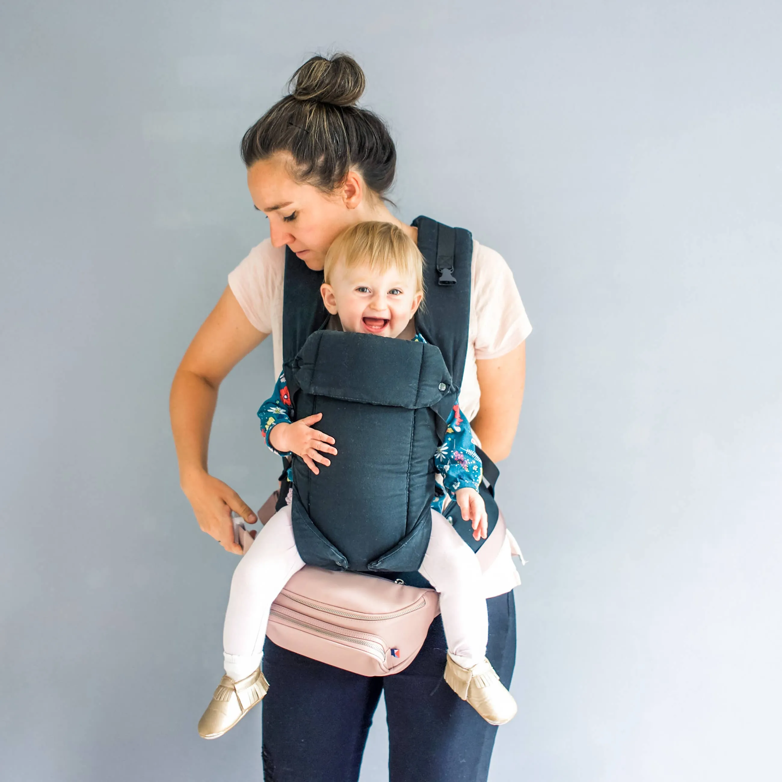 Kibou Diaper Belt Bag-Blush Vegan Leather