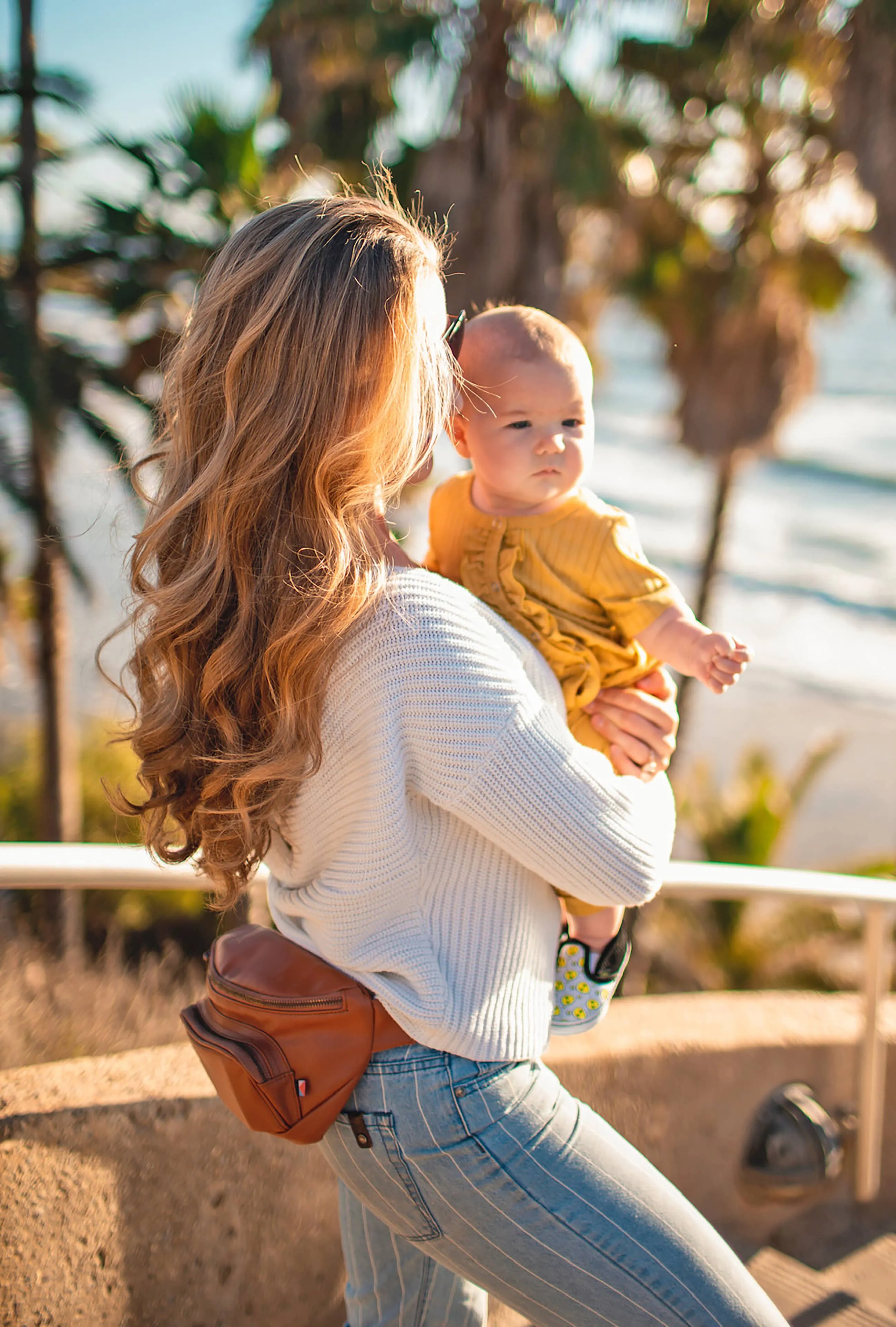 Kibou Diaper Belt Bag-Brown Vegan Leather