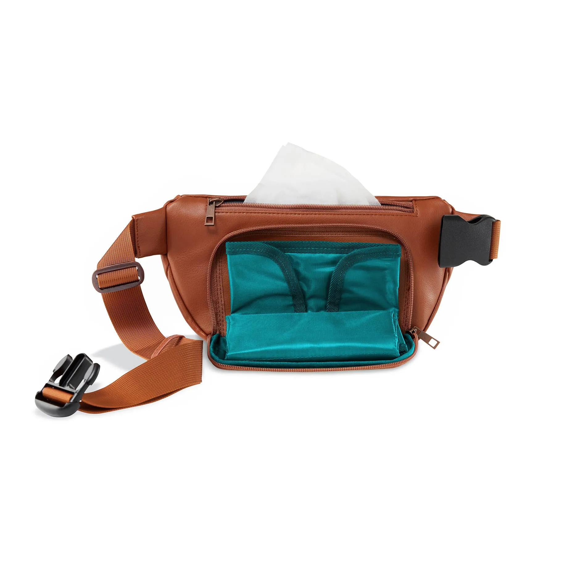 Kibou Diaper Belt Bag-Brown Vegan Leather