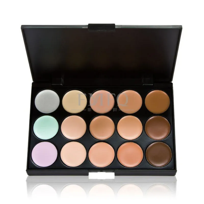 Kit de pinceaux de maquillage, palette de 15 couleurs, pour fond de teint, 10 pices