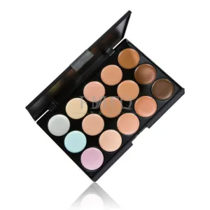 Kit de pinceaux de maquillage, palette de 15 couleurs, pour fond de teint, 10 pices