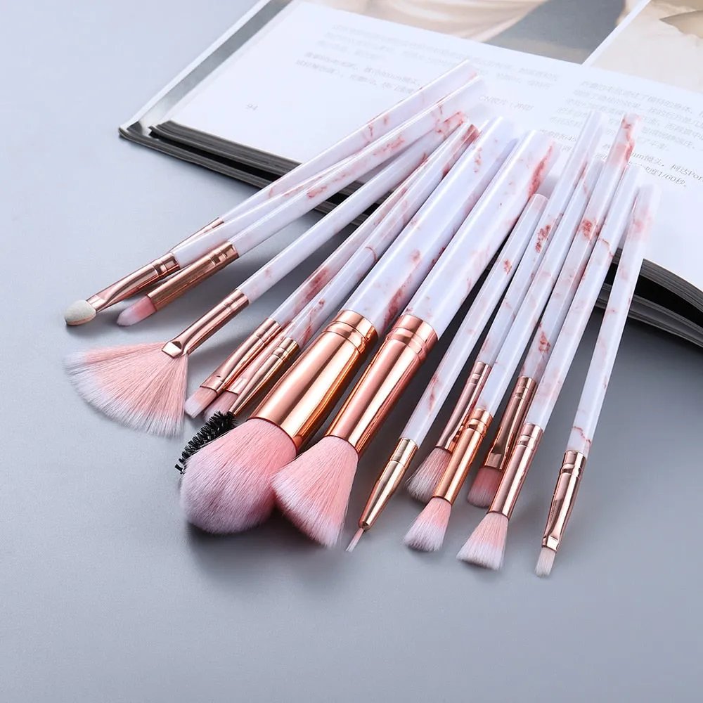 KOSMETYKI 15Pcs Makeup Brushes Tool Set Cosmetic Powder Eye Shadow Foundation Blush Blending Beauty Make Up Brush Maquiagem