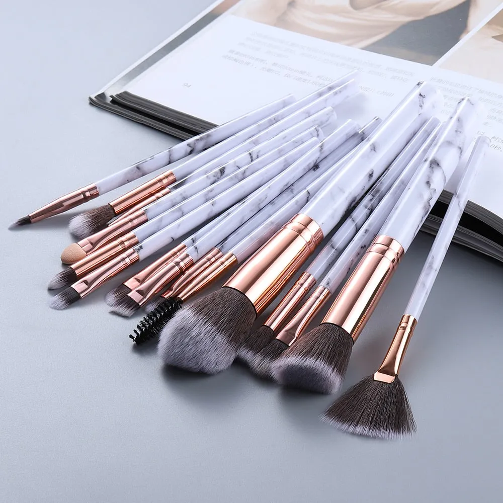 KOSMETYKI 15Pcs Makeup Brushes Tool Set Cosmetic Powder Eye Shadow Foundation Blush Blending Beauty Make Up Brush Maquiagem