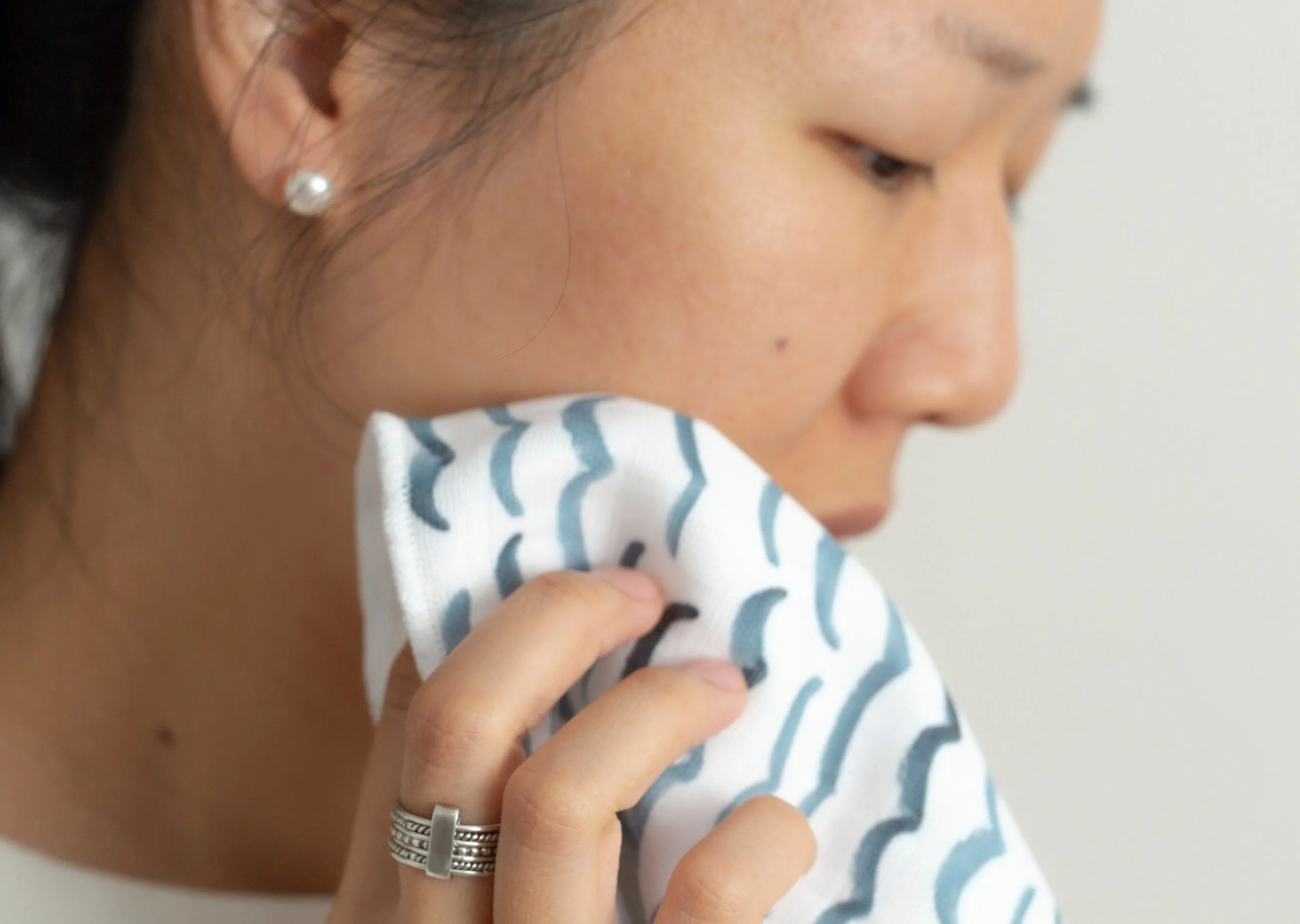Muslin Face Cloth | Coastal Waves