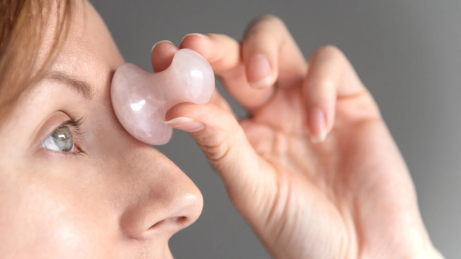 Natural Rose Quartz Gua Sha Mushroom Massage Stone