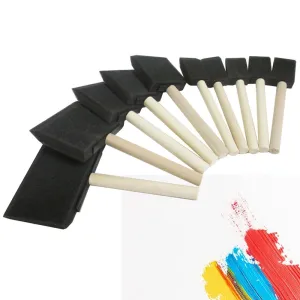 New Lot 50 Paint Foam Sponge Brushes 1" 2" 3" 4" Wood Handle Crats Enamel Stains