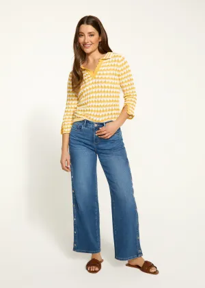 Olivia Wide Leg Denim, Medium Blue