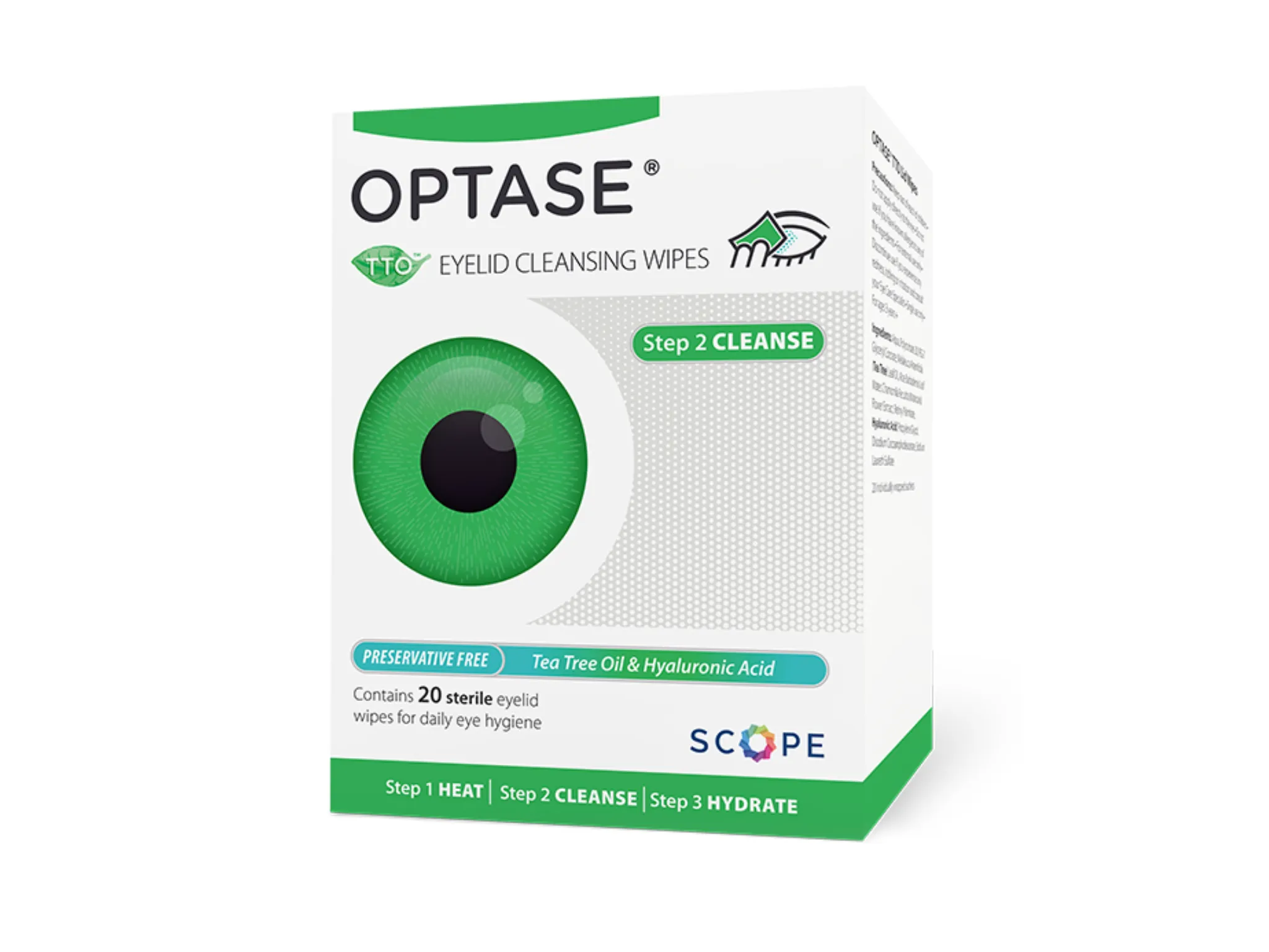 Optase TTO Eyelid Cleansing Wipes (20 ct)