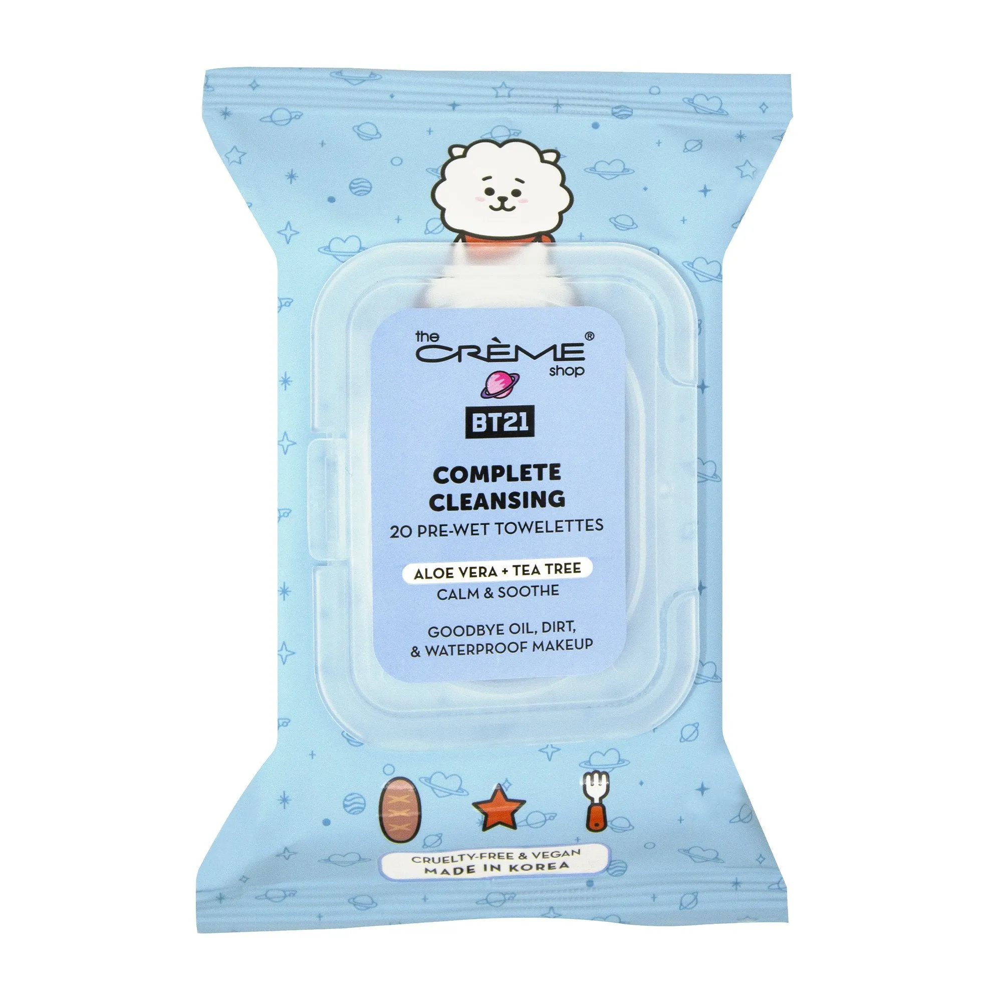 RJ Complete Cleansing Towelettes - Aloe Vera & Tea Tree (20 Pre-Wet Towelettes)