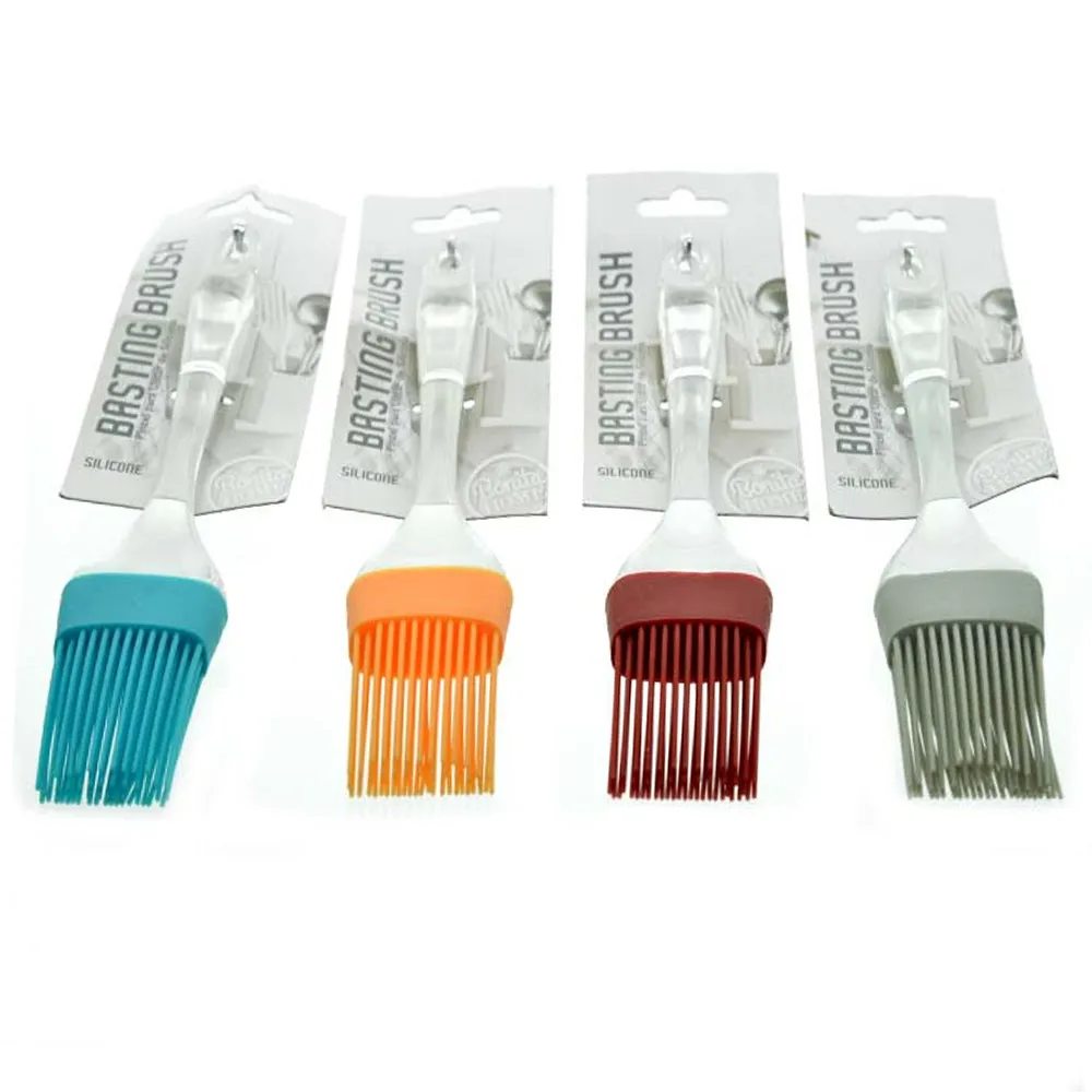Set of 4 Silicone Basting Brush Kitchen Cooking Utensil Grilling Baking Tool New