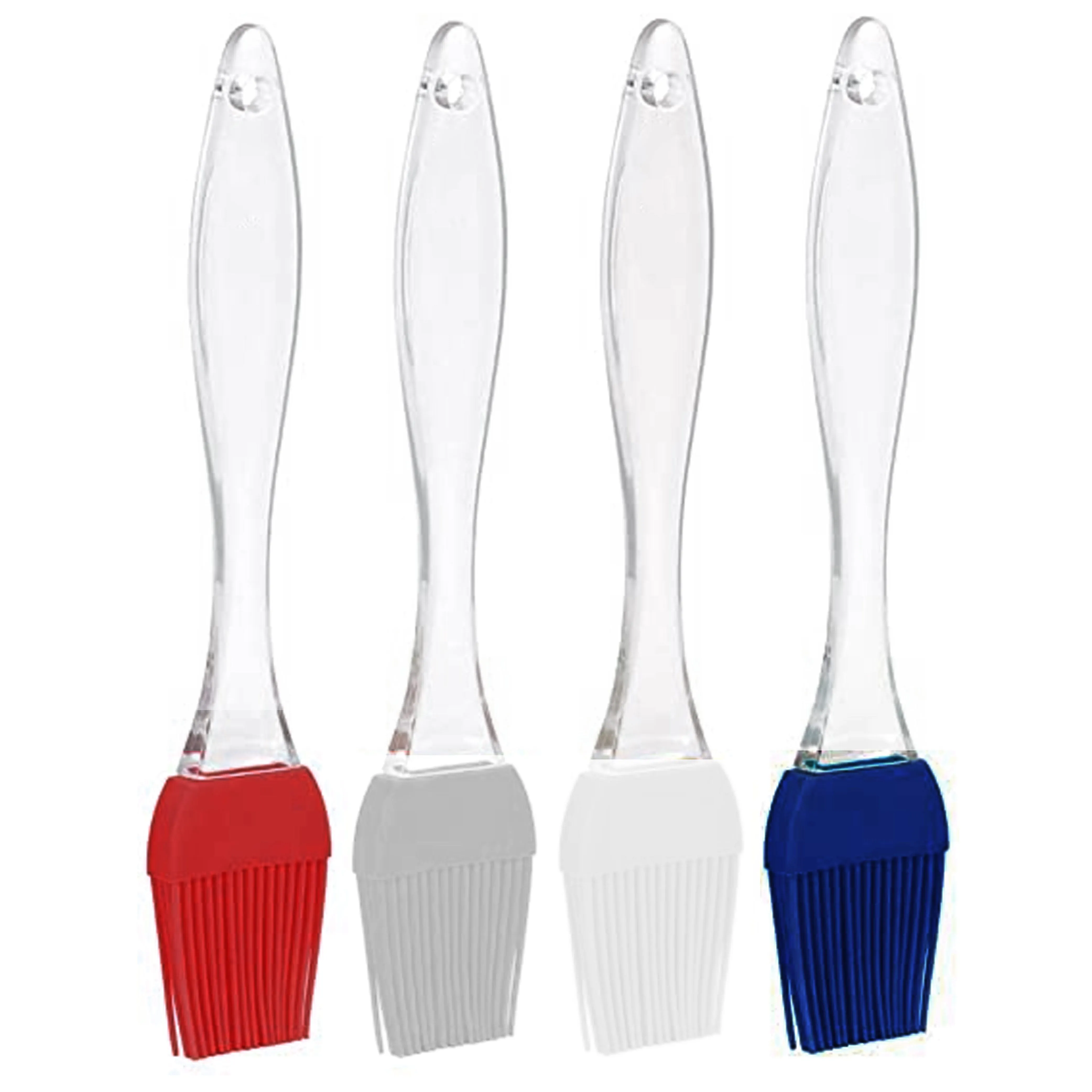 Set of 4 Silicone Basting Brush Kitchen Cooking Utensil Grilling Baking Tool New