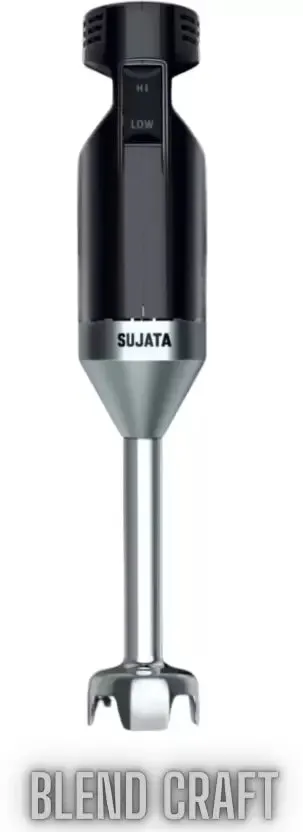 Sujata Blend Craft 180W Hand Blender with Electric Whisk  Dual Speed, 18000 RPM, Stainless Steel Blade, Black