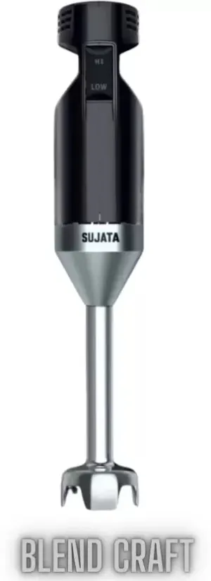 Sujata Blend Craft 180W Hand Blender with Electric Whisk  Dual Speed, 18000 RPM, Stainless Steel Blade, Black