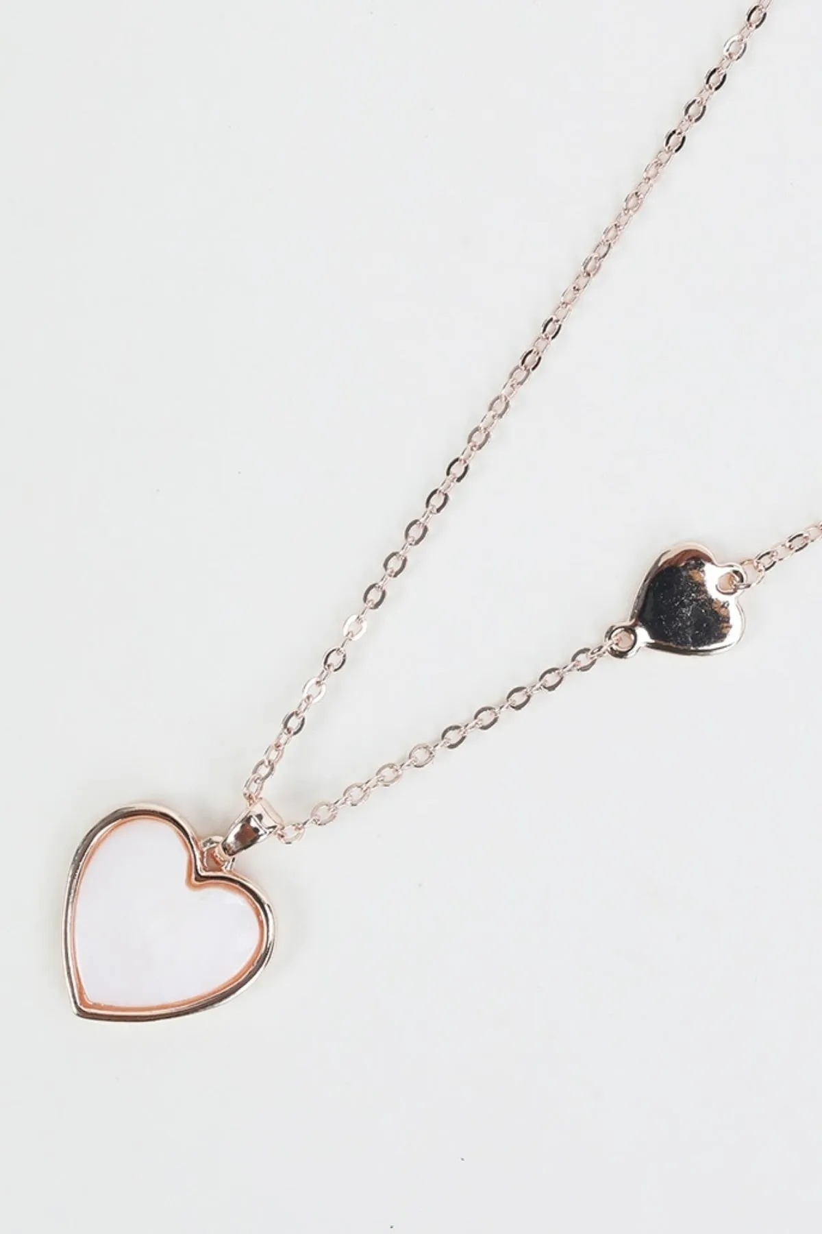 White Shell Heart Necklace