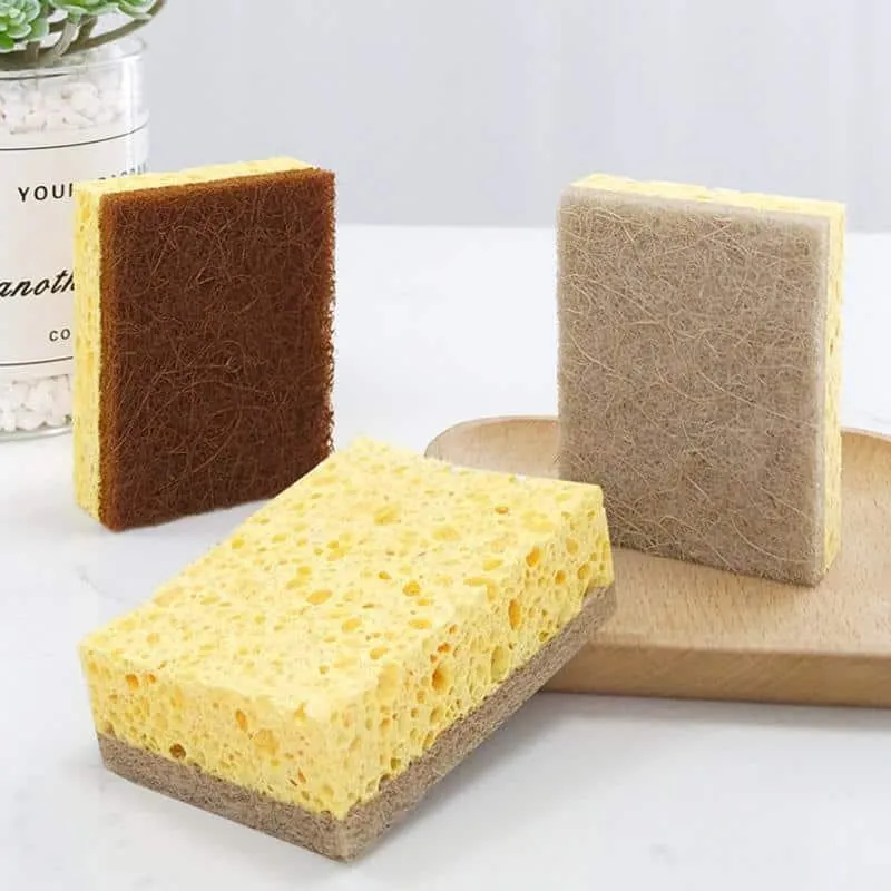 Wood Pulp Kitchen Sponge 5 Pcs Set